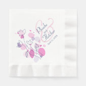 モダン紙吹雪花結婚名日 縁ありランチョンナプキン (正面)