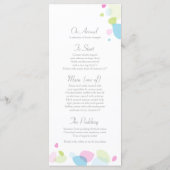 モダン紙吹雪花結婚花びら メニュー (裏面)