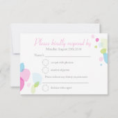 モダン紙吹雪花花びらフォーマル結婚式RSVP 出欠カード (裏面)