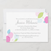 モダン紙吹雪花花びらブライダルシャワー招待状 招待状 (裏面)