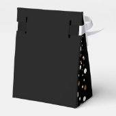 モダン紙吹雪60歳の誕生日金ゴールドブラック フェイバーボックス (裏面サイド)