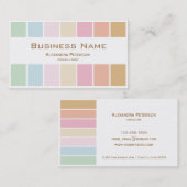モダン素晴らしい色のパステルのパレット 名刺 (正面/裏面)