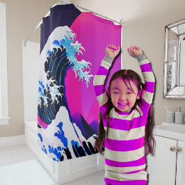 モダン素晴らし波 シャワーカーテン