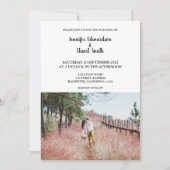 モダン素朴に自分の写真を追加結婚する 招待状 (正面)