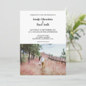 モダン素朴に自分の写真を追加結婚する 招待状 (スタンド正面)