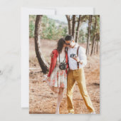 モダン素朴に自分の写真を追加結婚する 招待状 (裏面)