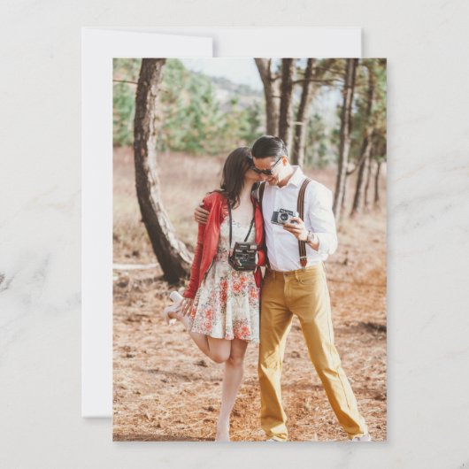 モダン素朴に自分の写真を追加結婚する 招待状 (裏面)