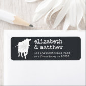 モダン素朴カントリーファームハ結婚ウス住所 ラベル (インサイチュ)