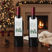 モダン素朴クリスマスタイポグラフィ ボトルネックタグ