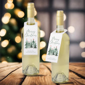 モダン素朴クリスマスタイポグラフィ ボトルネックタグ