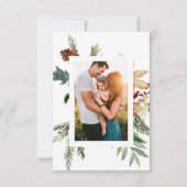 モダン素朴クリスマスフォト サンキューカード (正面)