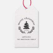 モダン素朴クリスマス ギフトタグ (正面)