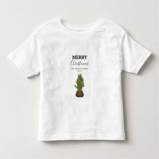 モダン素朴クリスマス トドラーTシャツ (正面)