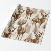 モダン素朴クリスマス ラッピングペーパー (アンロールド)