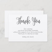 モダン素朴サンキューカードシンプル結婚クラフト サンキューカード (正面/裏面)