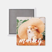 モダン素朴シンプルカスタムPet写真 マグネット (正面/裏面)