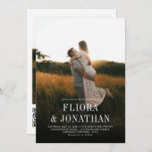 モダン素朴シンプルカントリーシック写真結婚ズ 招待状 (正面/裏面)