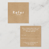 モダン素朴シンプルクラフト 紹介カード (正面/裏面)