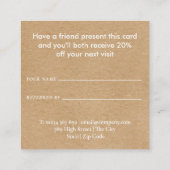 モダン素朴シンプルクラフト 紹介カード (裏面)