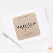 モダン素朴シンプルKraftキャンドルラベル スクエアシール (封筒)