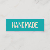 モダン素朴ターコイズ スキニー名刺 (正面)