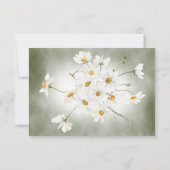 モダン素朴デイジーフレーム結婚緑 セーブザデート (裏面)