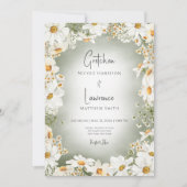 モダン素朴デイジー 招待状 (正面)