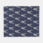 モダン素朴パターン(の模様が)ある鹿 フリースブランケット (正面(横))