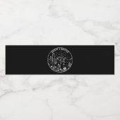 モダン素朴パーソナライズされた砂漠結婚の黒 ペットボトルラベル (シングルラベル)