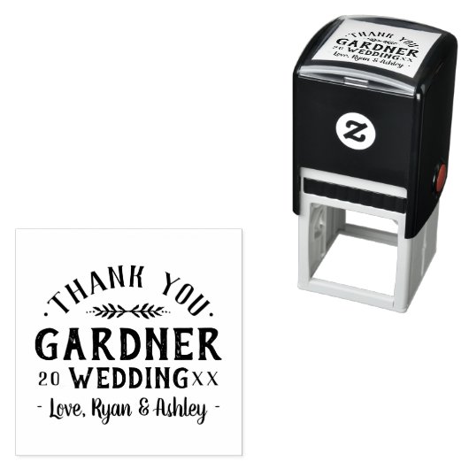 モダン素朴パーソナライズされた結婚式の引き出物 セルフインキングスタンプ (インサイチュ)