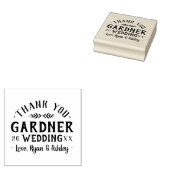 モダン素朴パーソナライズされた結婚式の引き出物 ラバースタンプ (押印)