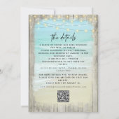 モダン素朴ビーチ結婚式QRコードすべて1つ 招待状 (裏面)