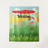 モダン素朴フェスティバルの写真結婚プロップ タペストリー (正面)