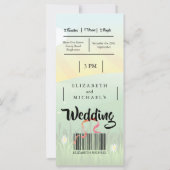 モダン素朴フェスティバルウェスト結婚式招待状 (裏面)