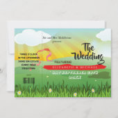 モダン素朴フェスティバルウェスト結婚式招待状 (正面)