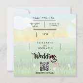 モダン素朴フェスティバルウェスト結婚式招待状 (裏面)