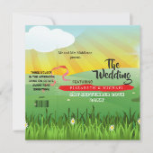モダン素朴フェスティバルウェスト結婚式招待状 (正面)