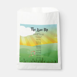 モダン素朴フェスティバルウェスト結婚式 プログラム フェイバーバッグ