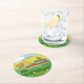 モダン素朴フェスティバル結婚ウェスト ラウンドペーパーコースター (インサイチュ)