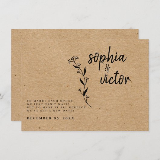 モダン素朴フローラの日付の変更 (正面/裏面)