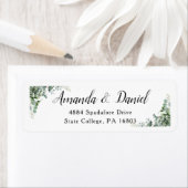 モダン素朴フローラカスタム結婚式差出人住所 ラベル (インサイチュ)