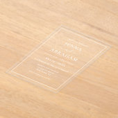 モダン素朴ミニマルエレガント アクリル招待状 (レイダウン)