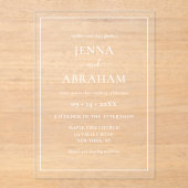 モダン素朴ミニマルエレガント アクリル招待状 (正面)