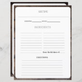 モダン素朴レシピ料理本裏紙ページ (正面/裏面)