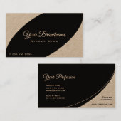 モダン素朴ヴィンテージスタイル黒褐色 名刺 (正面/裏面)