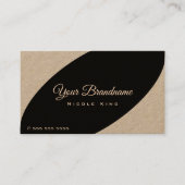 モダン素朴ヴィンテージスタイル黒褐色 名刺 (正面)