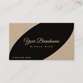 モダン素朴ヴィンテージスタイル黒褐色 名刺