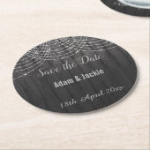 モダン素朴ヴィンテージ保存コースター ラウンドペーパーコースター (アングル)