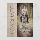 モダン素朴写真ユニセックス卒業 ポストカード (正面)