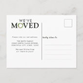 モダン素朴引っ越しましたホーム 案内ポストカード (裏面)